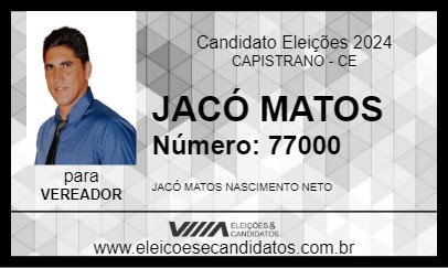 Candidato JACÓ MATOS 2024 - CAPISTRANO - Eleições