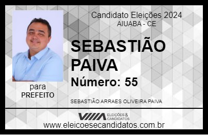 Candidato SEBASTIÃO PAIVA 2024 - AIUABA - Eleições