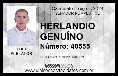 Candidato HERLANDIO GENUÍNO 2024 - SENADOR POMPEU - Eleições