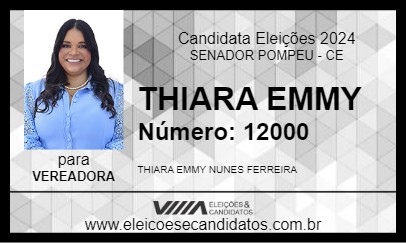 Candidato THIARA EMMY 2024 - SENADOR POMPEU - Eleições