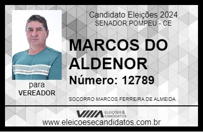 Candidato MARCOS DO ALDENOR 2024 - SENADOR POMPEU - Eleições