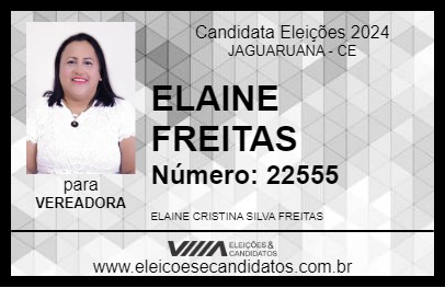 Candidato ELAINE FREITAS 2024 - JAGUARUANA - Eleições