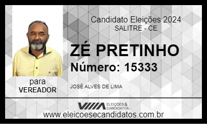 Candidato ZÉ PRETINHO 2024 - SALITRE - Eleições