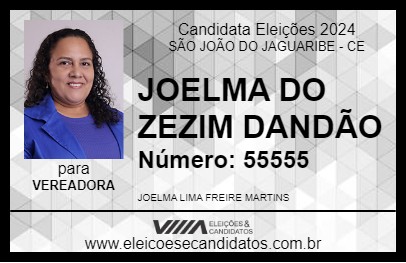 Candidato JOELMA DO ZEZIM DANDÃO 2024 - SÃO JOÃO DO JAGUARIBE - Eleições