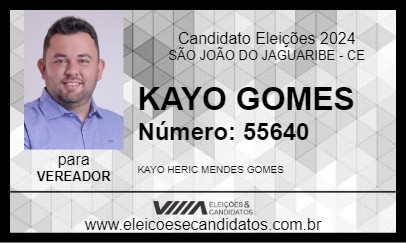 Candidato KAYO GOMES 2024 - SÃO JOÃO DO JAGUARIBE - Eleições