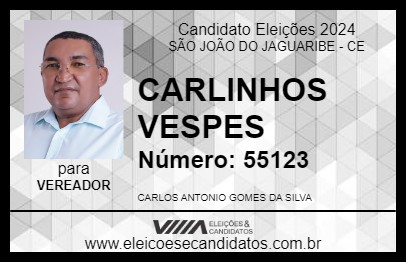 Candidato CARLINHOS VESPES 2024 - SÃO JOÃO DO JAGUARIBE - Eleições