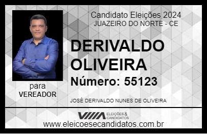 Candidato DERIVALDO OLIVEIRA 2024 - JUAZEIRO DO NORTE - Eleições