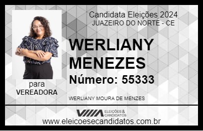 Candidato WERLIANY MENEZES 2024 - JUAZEIRO DO NORTE - Eleições