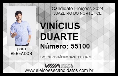 Candidato VINÍCIUS DUARTE 2024 - JUAZEIRO DO NORTE - Eleições