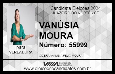 Candidato VANÚSIA MOURA 2024 - JUAZEIRO DO NORTE - Eleições