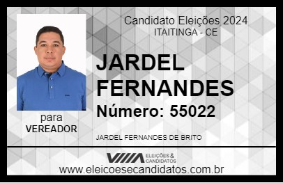 Candidato JARDEL FERNANDES 2024 - ITAITINGA - Eleições