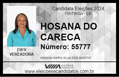 Candidato HOSANA DO CARECA 2024 - ITAITINGA - Eleições