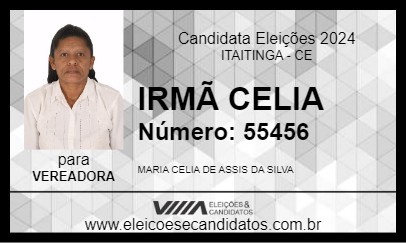 Candidato IRMÃ CELIA 2024 - ITAITINGA - Eleições