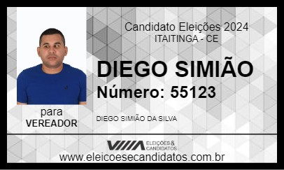 Candidato DIEGO SIMIÃO 2024 - ITAITINGA - Eleições