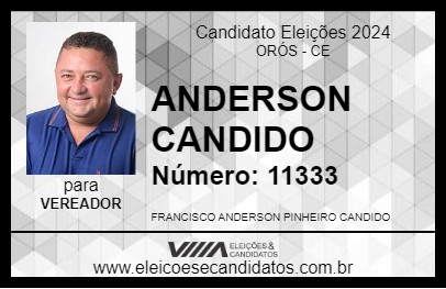 Candidato ANDERSON CANDIDO 2024 - ORÓS - Eleições