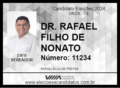 Candidato DR. RAFAEL FILHO DE NONATO 2024 - ORÓS - Eleições