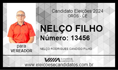 Candidato NELÇO FILHO 2024 - ORÓS - Eleições