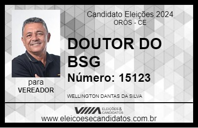 Candidato DOUTOR DO BSG 2024 - ORÓS - Eleições