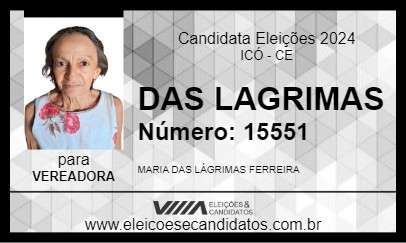 Candidato DAS LAGRIMAS 2024 - ICÓ - Eleições