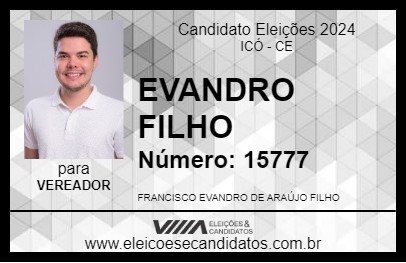 Candidato EVANDRO FILHO 2024 - ICÓ - Eleições