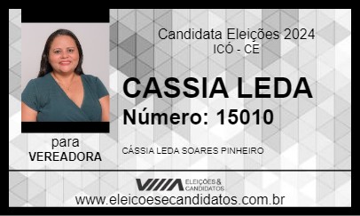 Candidato CASSIA LEDA 2024 - ICÓ - Eleições