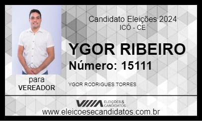 Candidato YGOR RIBEIRO 2024 - ICÓ - Eleições