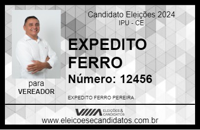 Candidato EXPEDITO FERRO 2024 - IPU - Eleições