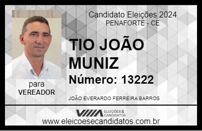 Candidato TIO JOÃO MUNIZ 2024 - PENAFORTE - Eleições