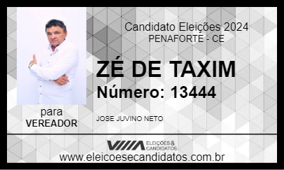 Candidato ZÉ DE TAXIM 2024 - PENAFORTE - Eleições