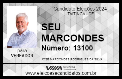 Candidato SEU MARCONDES 2024 - ITAITINGA - Eleições