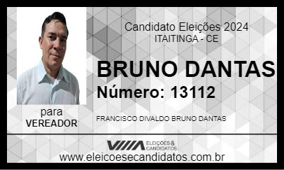 Candidato BRUNO DANTAS 2024 - ITAITINGA - Eleições