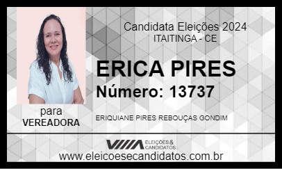 Candidato ERICA PIRES 2024 - ITAITINGA - Eleições