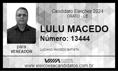 Candidato LULU MACEDO 2024 - CRATO - Eleições