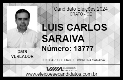 Candidato LUIS CARLOS SARAIVA 2024 - CRATO - Eleições