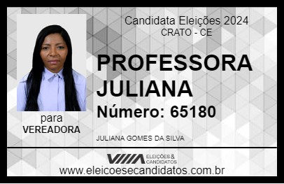 Candidato PROFESSORA JULIANA 2024 - CRATO - Eleições