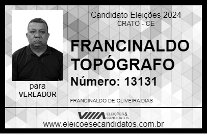 Candidato FRANCINALDO TOPÓGRAFO 2024 - CRATO - Eleições