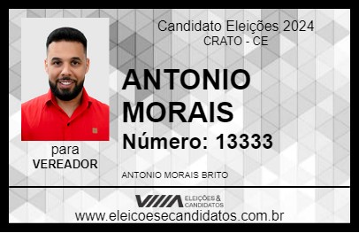 Candidato ANTONIO MORAIS 2024 - CRATO - Eleições