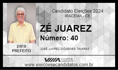 Candidato ZÉ JUAREZ 2024 - IRACEMA - Eleições