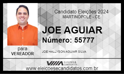 Candidato JOE AGUIAR 2024 - MARTINÓPOLE - Eleições