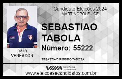 Candidato SEBASTIAO TABOLA 2024 - MARTINÓPOLE - Eleições