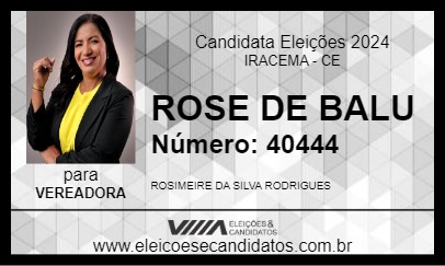 Candidato ROSE DE BALU 2024 - IRACEMA - Eleições