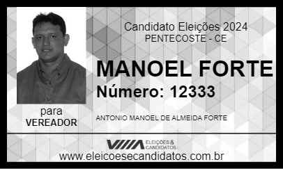 Candidato MANOEL FORTE 2024 - PENTECOSTE - Eleições