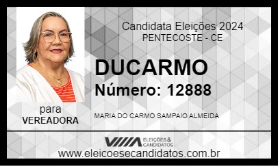 Candidato DUCARMO 2024 - PENTECOSTE - Eleições