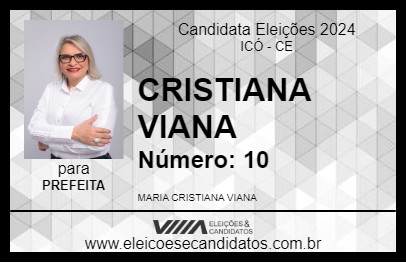 Candidato CRISTIANA VIANA 2024 - ICÓ - Eleições