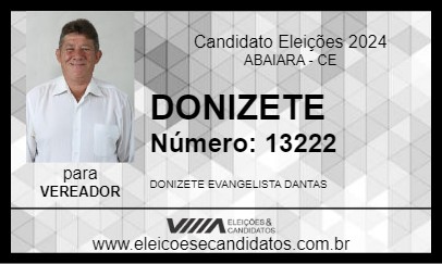 Candidato DONIZETE 2024 - ABAIARA - Eleições