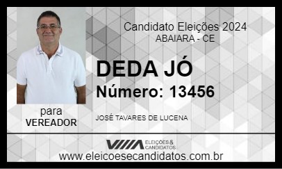 Candidato DEDA JÓ 2024 - ABAIARA - Eleições