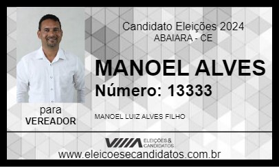 Candidato MANOEL ALVES 2024 - ABAIARA - Eleições