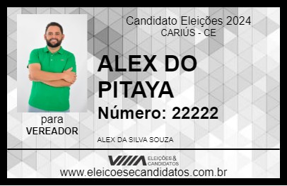 Candidato ALEX DO PITAYA 2024 - CARIÚS - Eleições