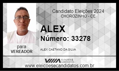 Candidato ALEX 2024 - CHOROZINHO - Eleições