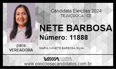 Candidato NETE BARBOSA 2024 - TEJUÇUOCA - Eleições